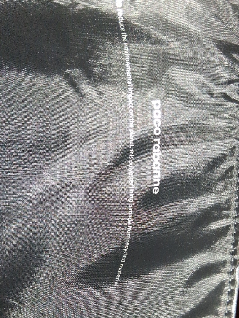 Paco Rabanne Silver Drawstring Pouch With Black Strap - Picture 4 of 7